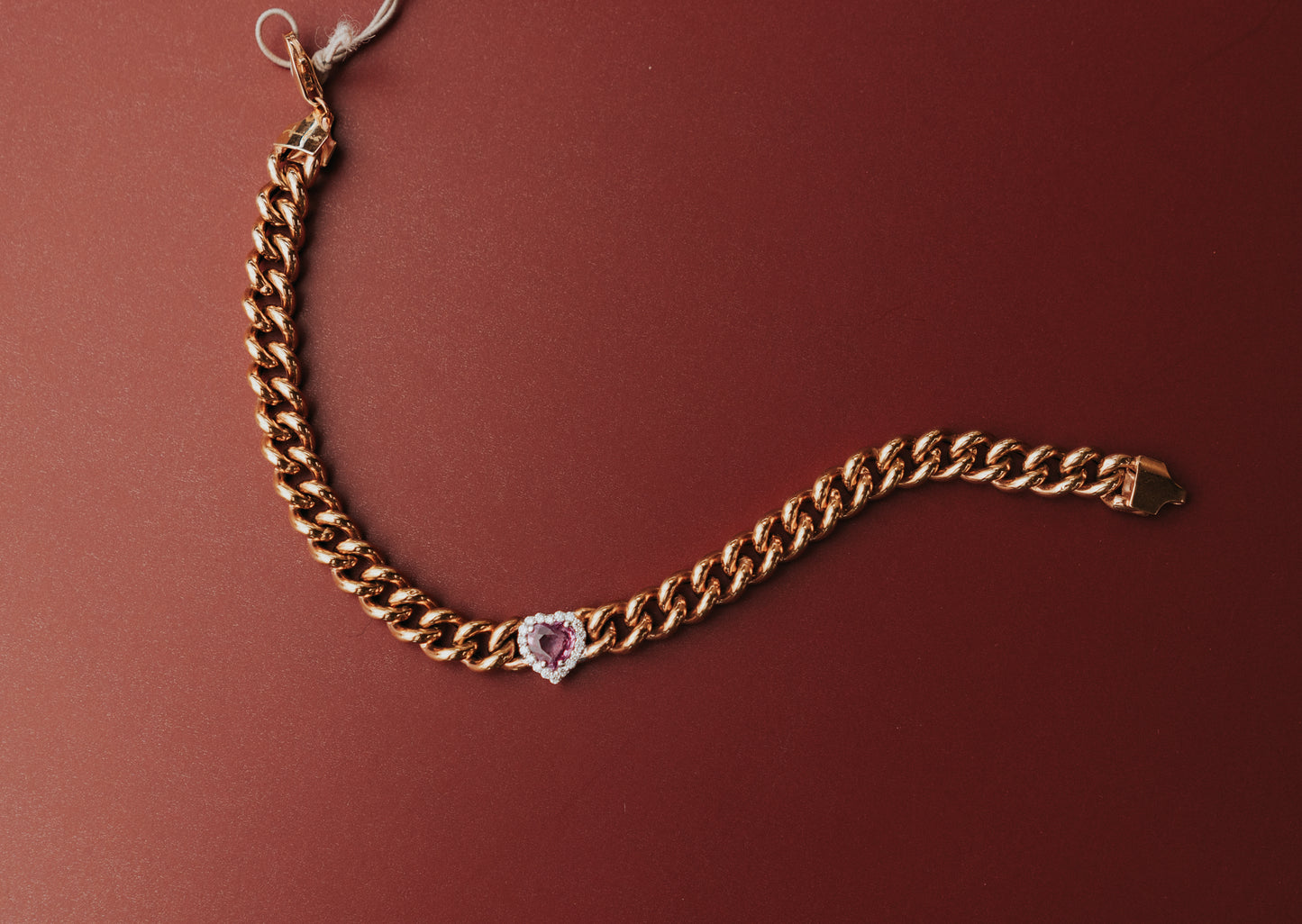 Bracciale Gianni Carità in oro rosa, zaffiri rosa e diamanti