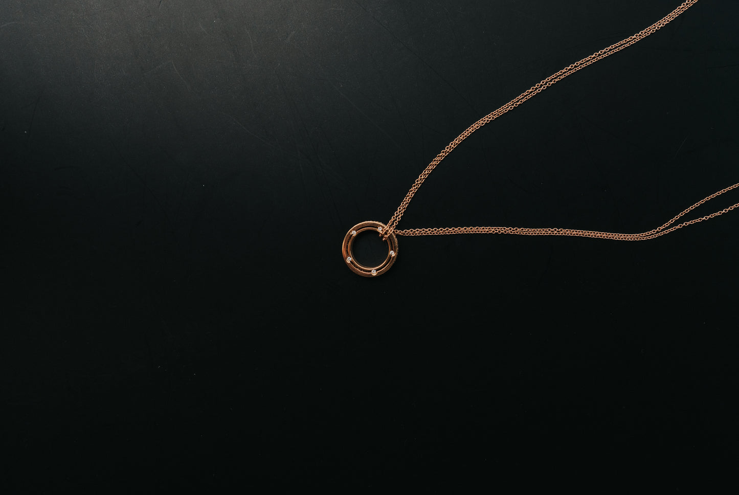 Collana Damiani in oro rosa e diamanti