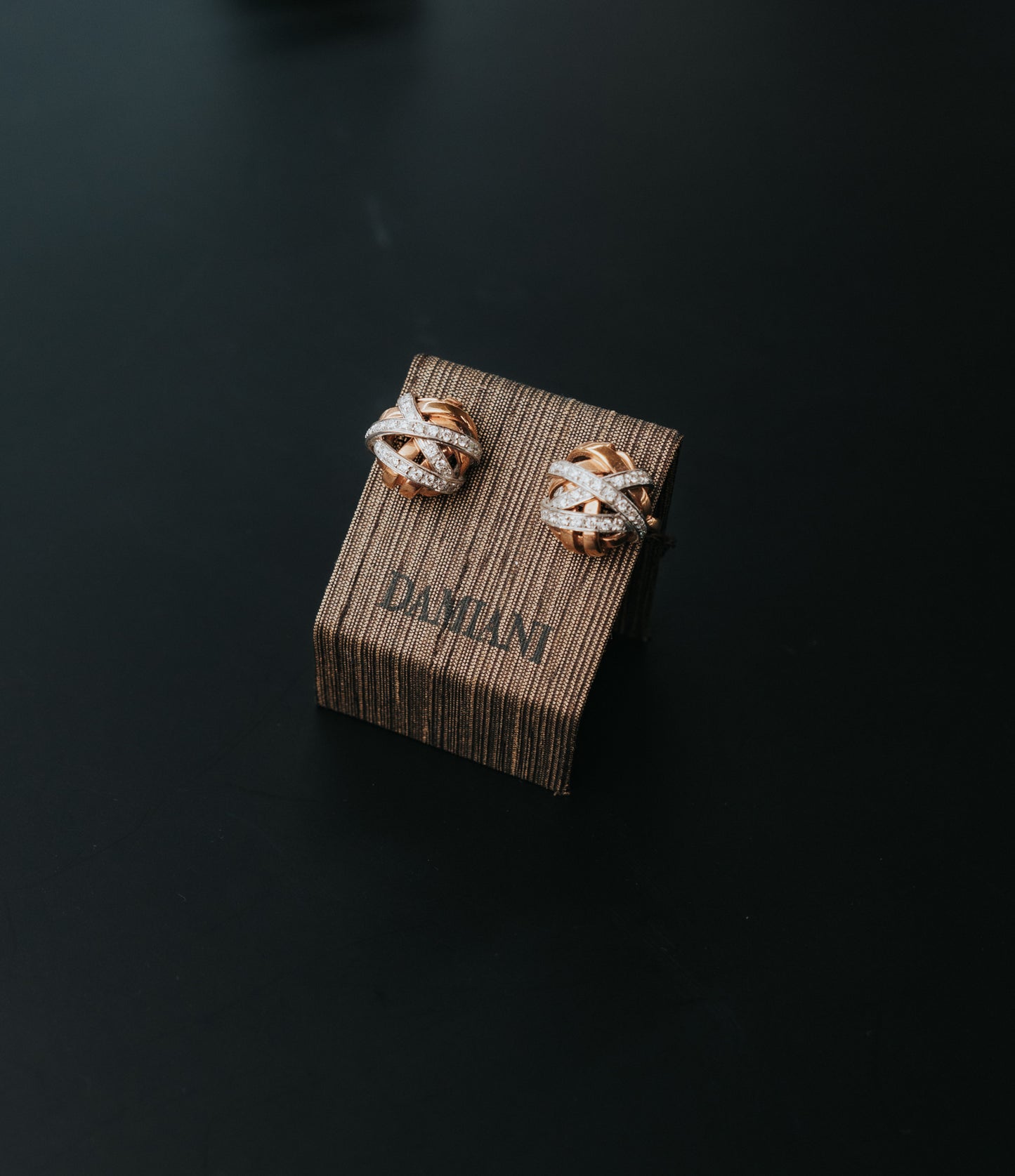 Orecchini Damiani in oro bianco, oro rosa e diamanti