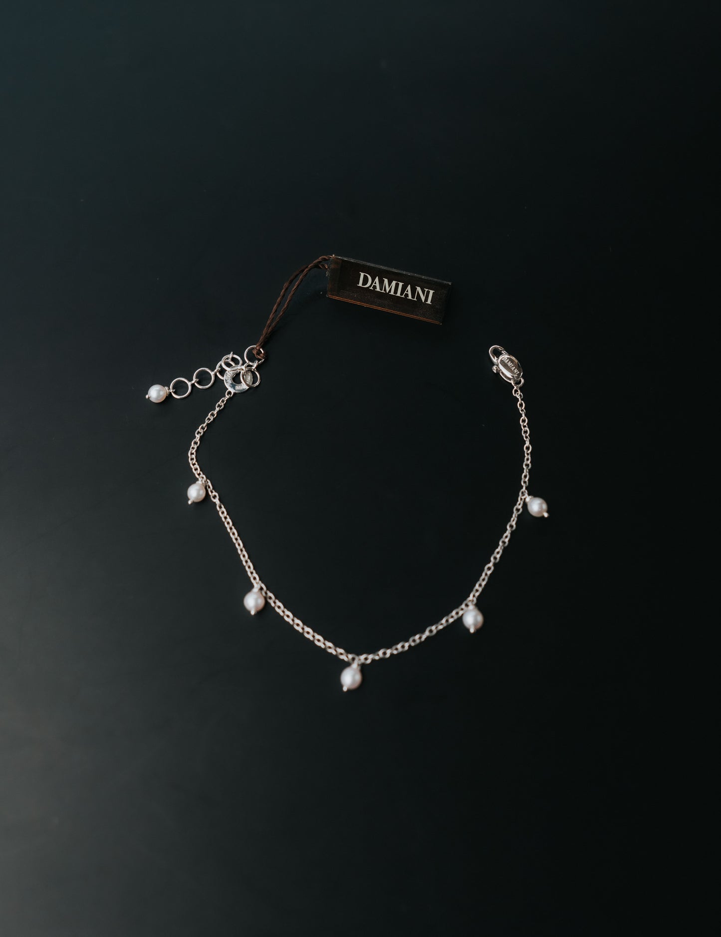Bracciale Damiani in oro bianco e perle giapponesi