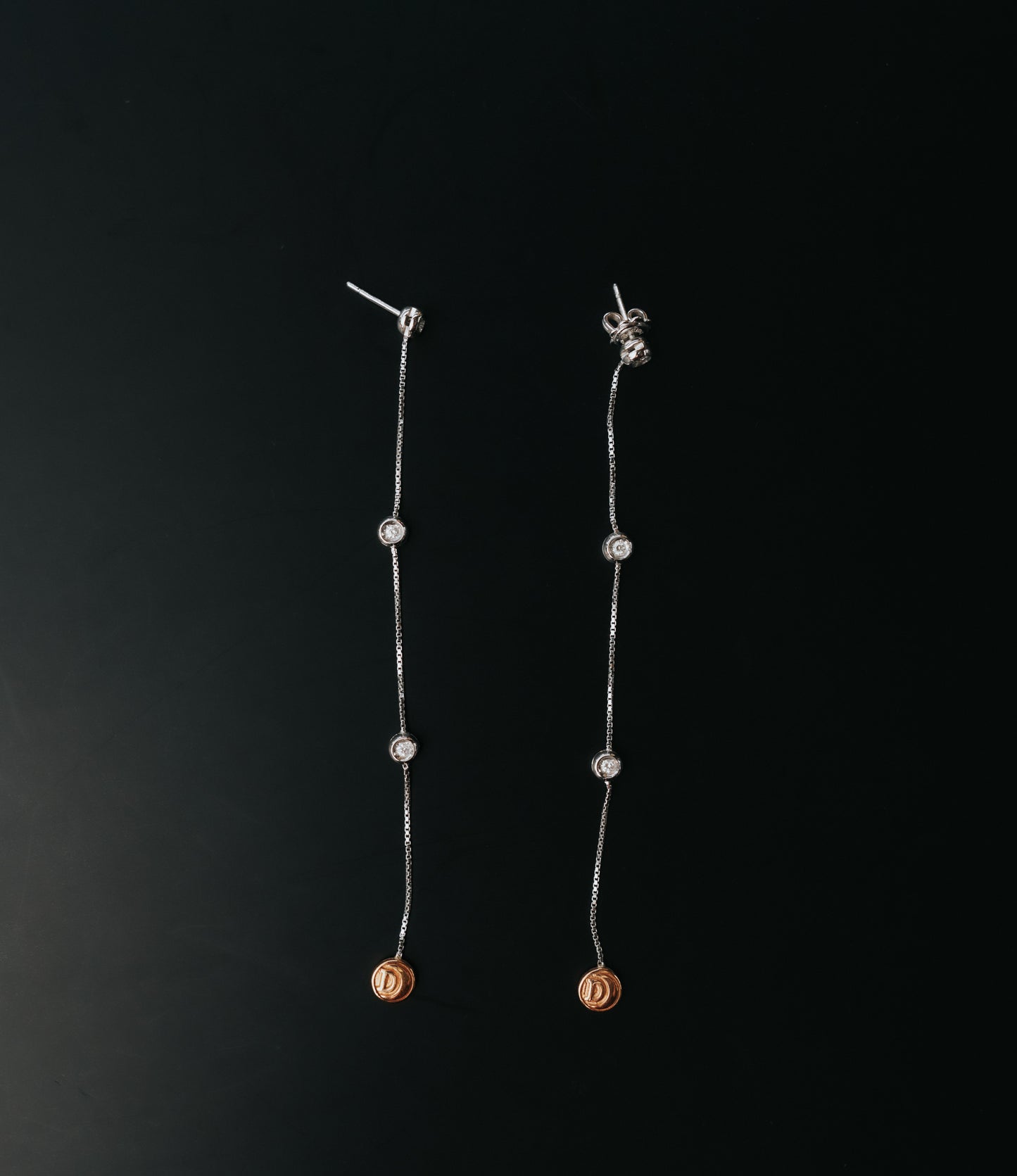 Orecchini Damiani in oro bianco oro rosa e diamanti