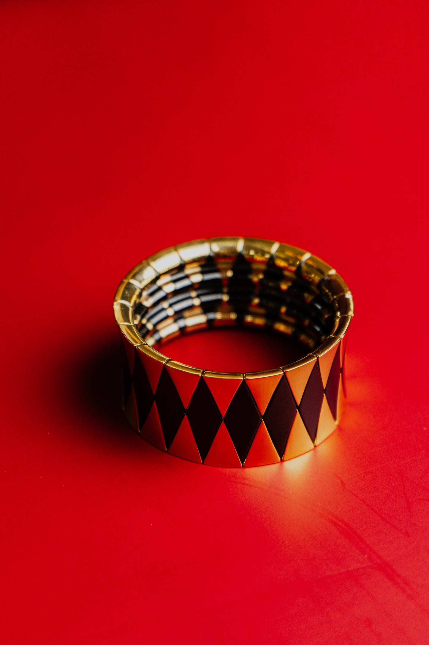 Bracciale Roberto Demeglio in ceramica nera lucida e dorata lucida