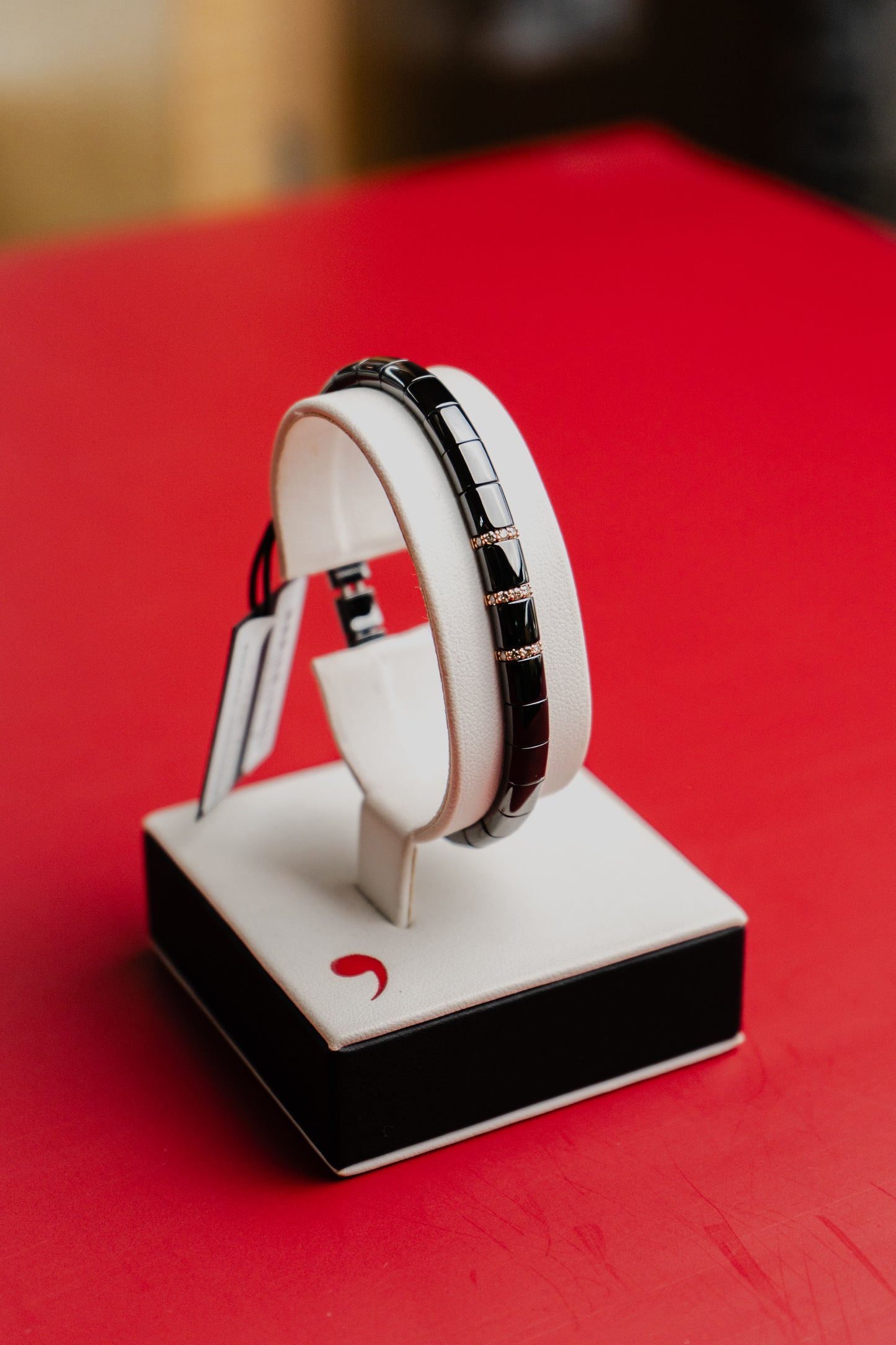 Bracciale Roberto Demeglio in ceramica e diamanti brown