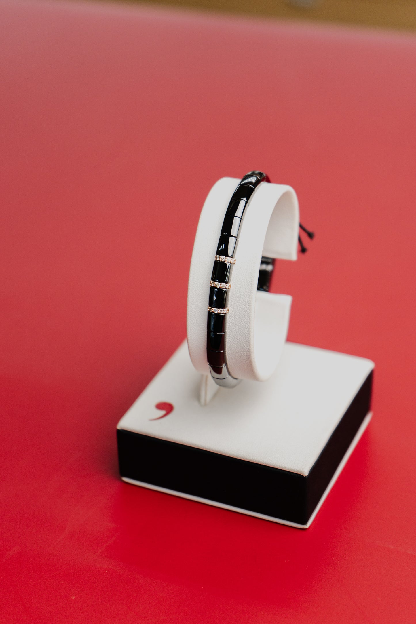 Bracciale Roberto Demeglio in ceramica e diamanti brown
