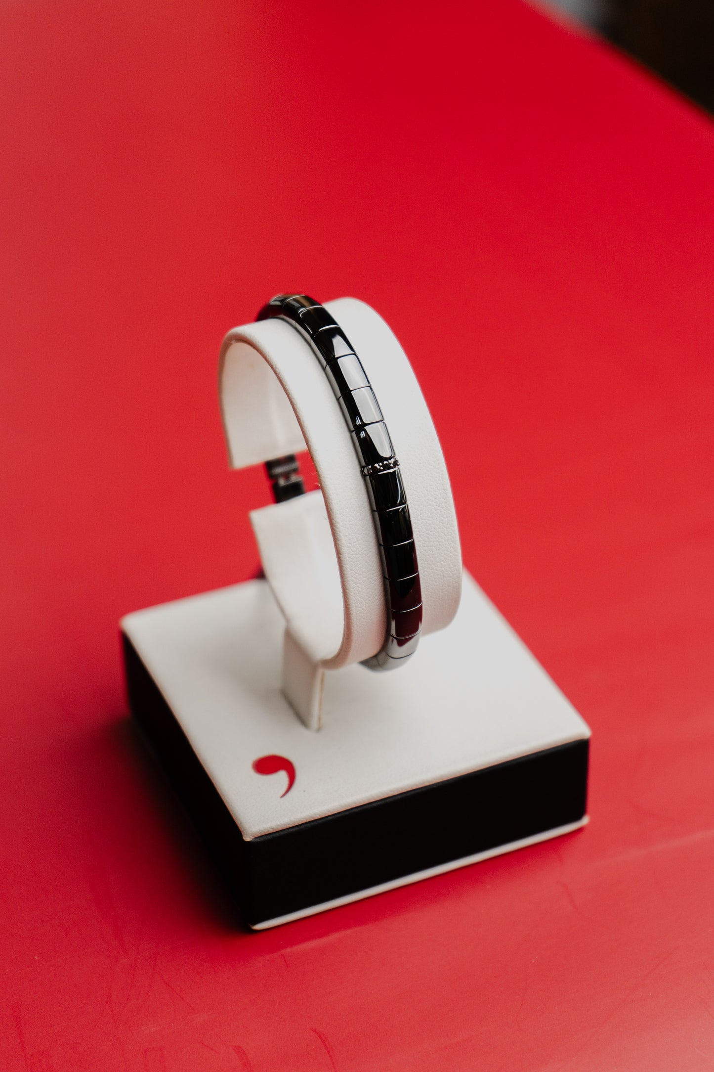 Bracciale Roberto Demeglio in ceramica e diamanti neri