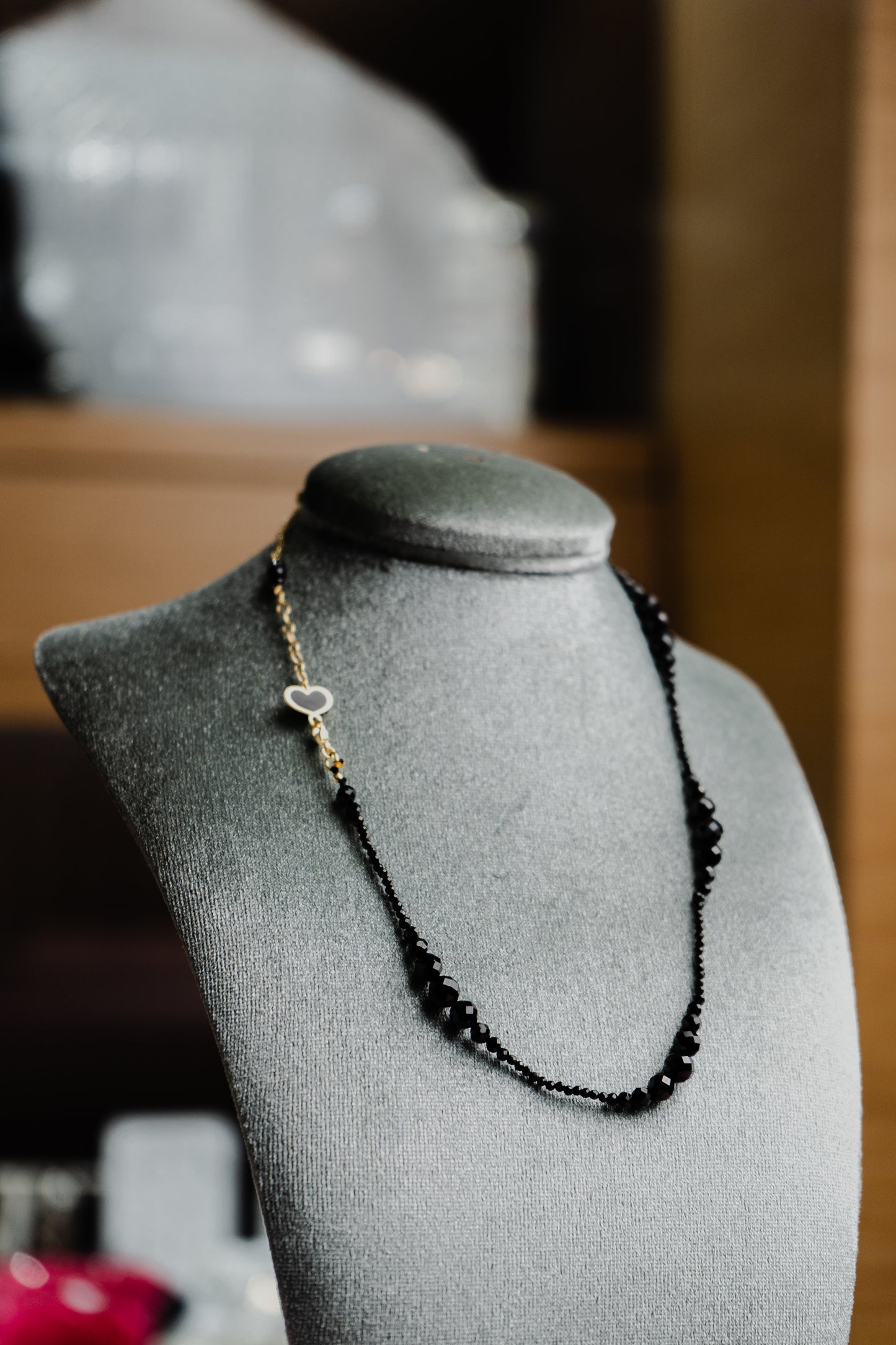 Collana Maman et Sophie in argento, oro giallo e spinello nero