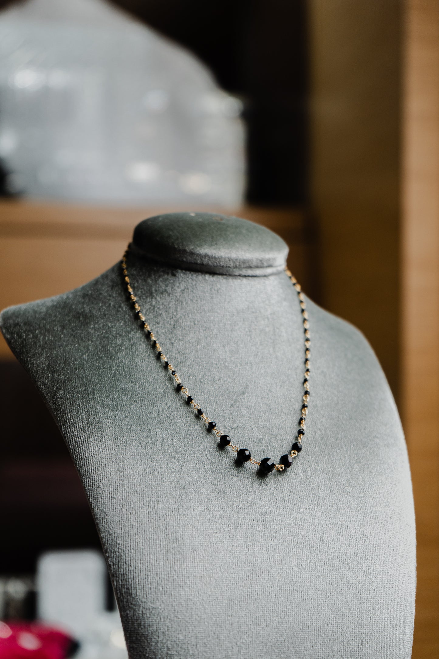 Collana Maman et Sophie in argento, oro giallo e spinello nero