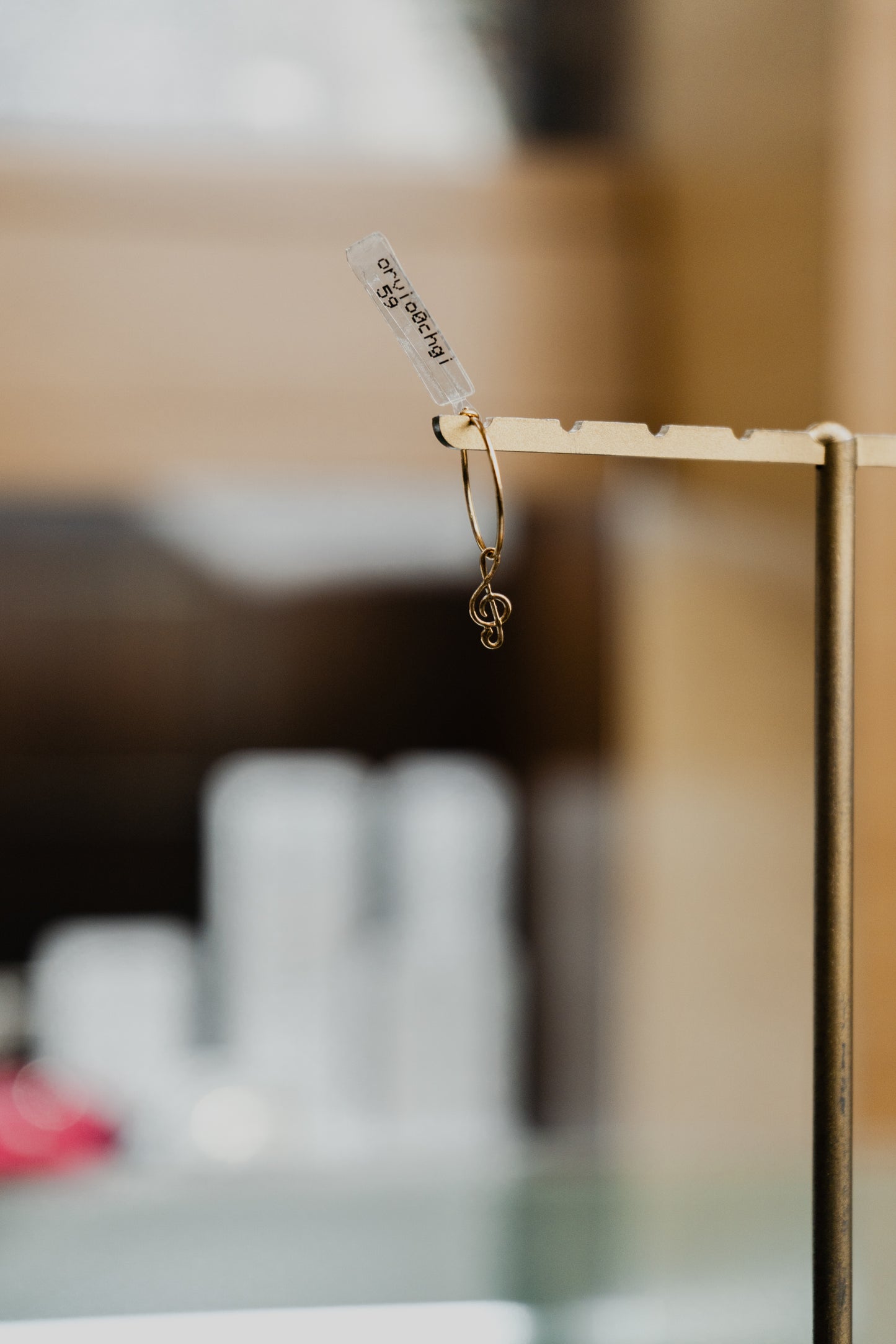 Orecchino Maman et Sophie in argento con chiave di violino