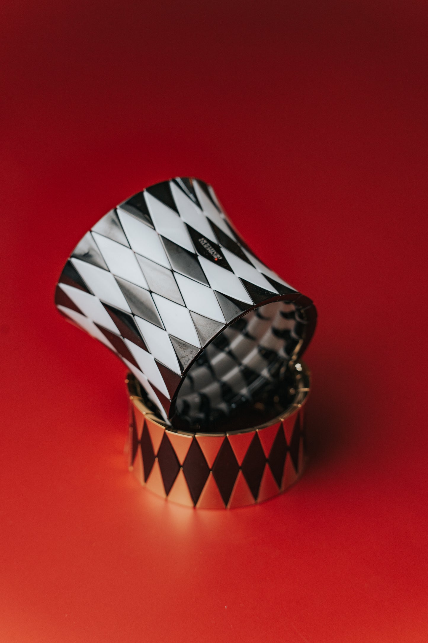 Bracciale Roberto Demeglio in ceramica nera lucida e bianca lucida