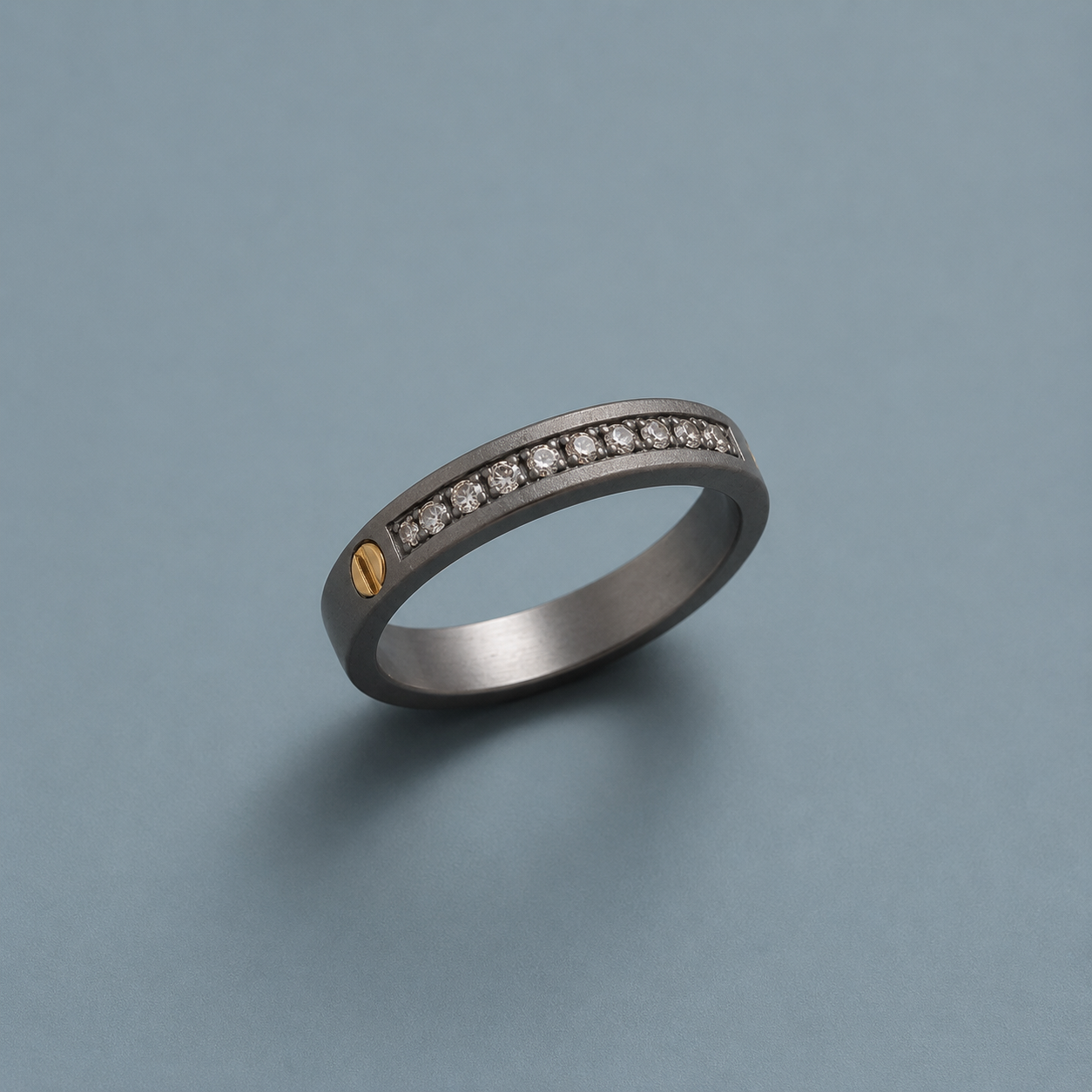 Anello Zancan in titanio, oro 18kt e diamanti brown
