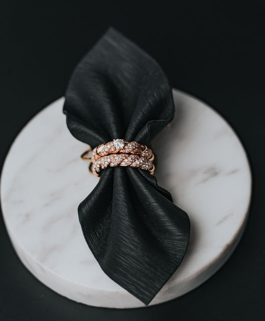 Anello fantasia in oro rosa e diamanti