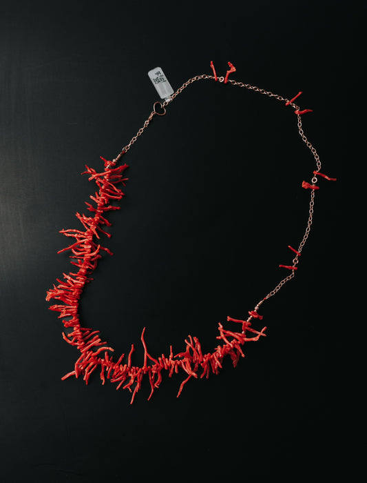 Collana Maman et Sophie in argento e corallo naturale