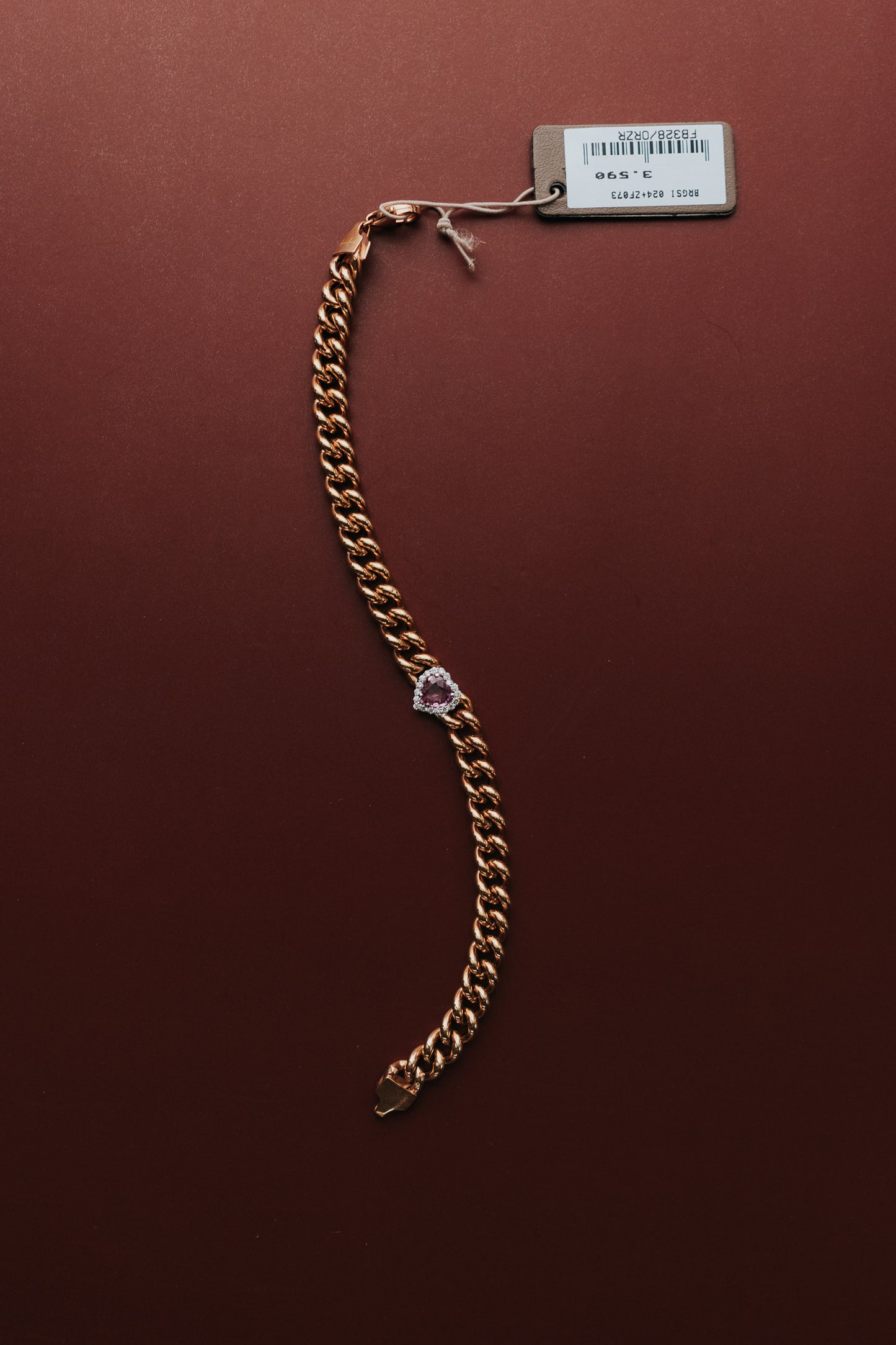 Bracciale Gianni Carità in oro rosa, zaffiri rosa e diamanti