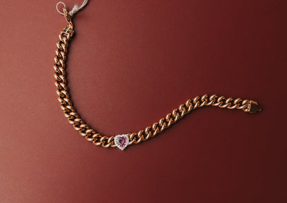 Bracciale Gianni Carità in oro rosa, zaffiri rosa e diamanti