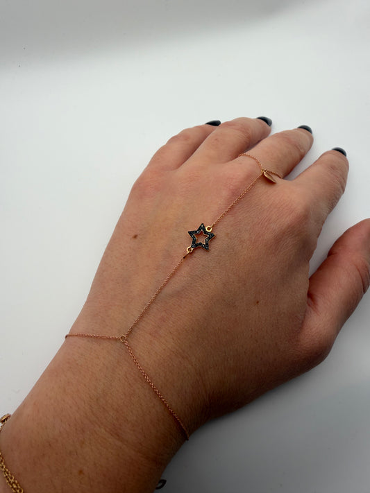 Baciamano in oro con stellina