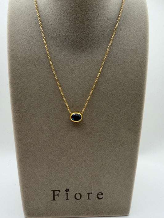 Collana Fiore in oro e Topazio London