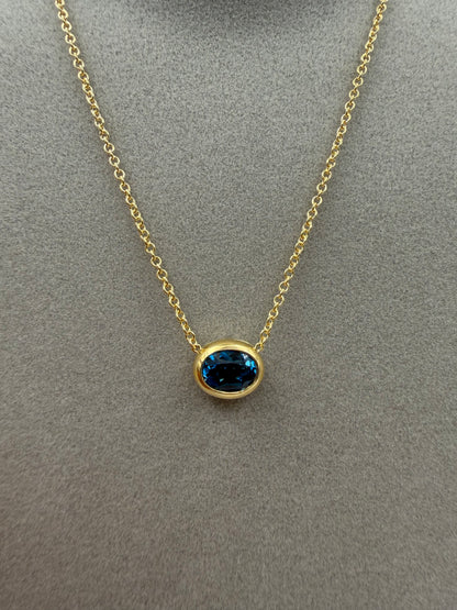 Collana Fiore in oro e Topazio London