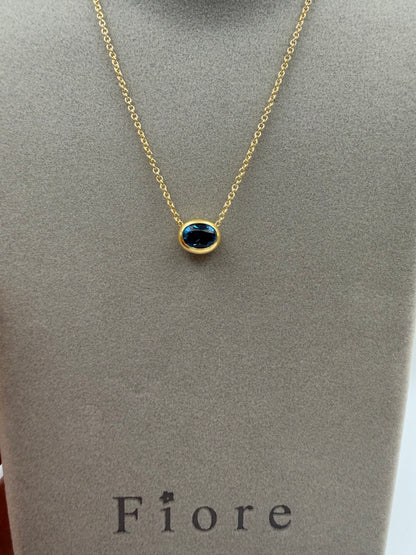 Collana Fiore in oro e Topazio London