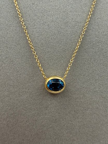 Collana Fiore in oro e Topazio London