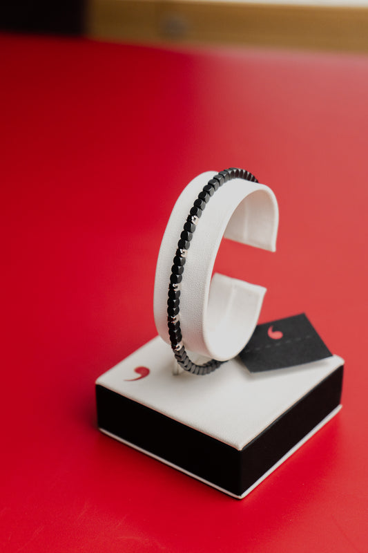 Bracciale Roberto Demeglio in ceramica nera, oro e diamanti neri