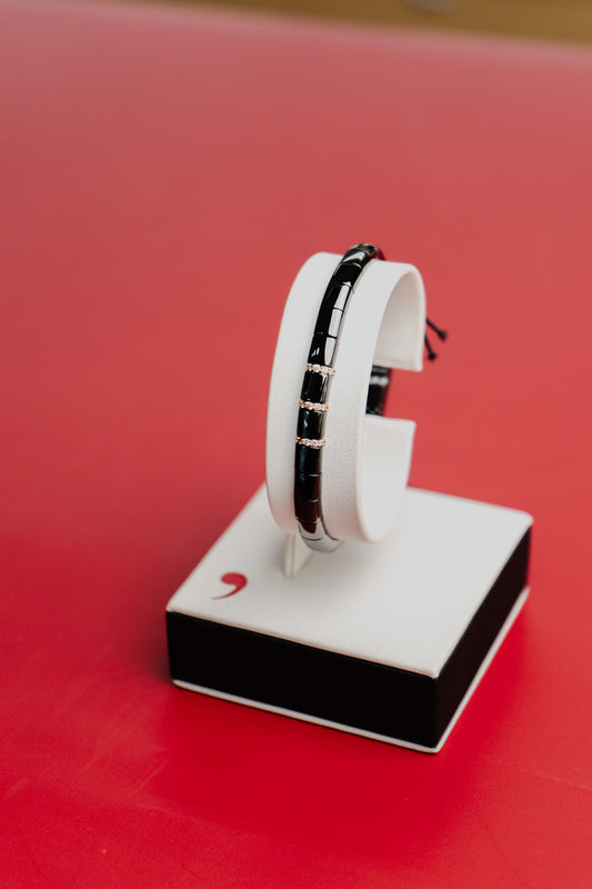 Bracciale Roberto Demeglio in ceramica e diamanti brown