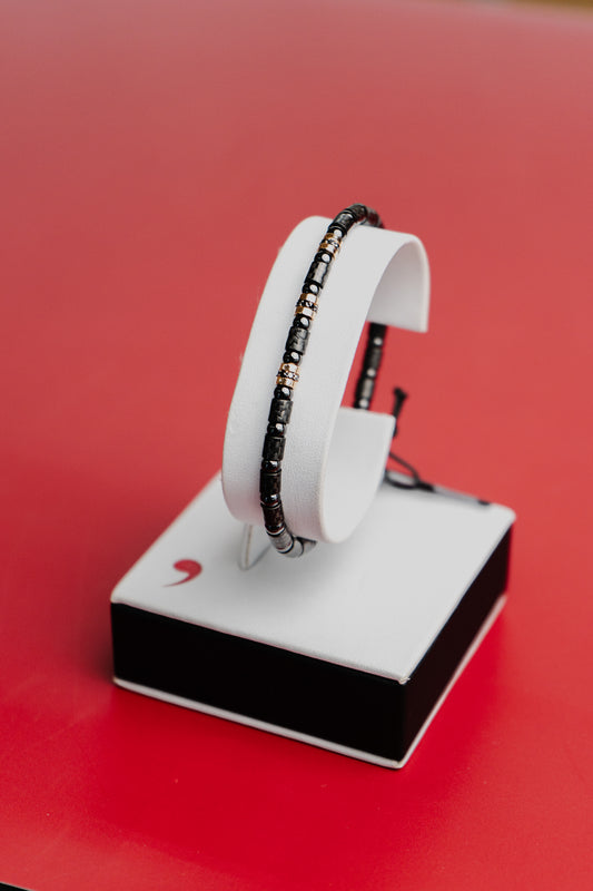 Bracciale Roberto Demeglio in ceramica nera, oro e diamanti neri
