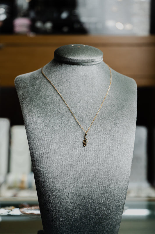 Collana Maman et Sophie in argento con chiave di violino