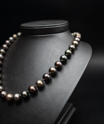 Collana Damiani di Perle tahiti