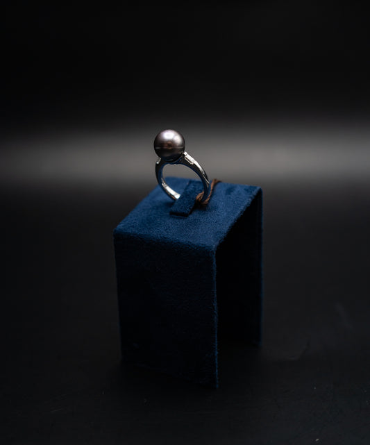 Anello Damiani perla tahiti e diamanti