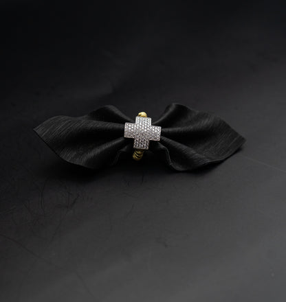 Anello Roberto Demeglio in oro giallo elastico, oro bianco e diamanti bianchi