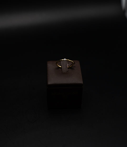 Anello Moraglione in oro giallo e diamanti
